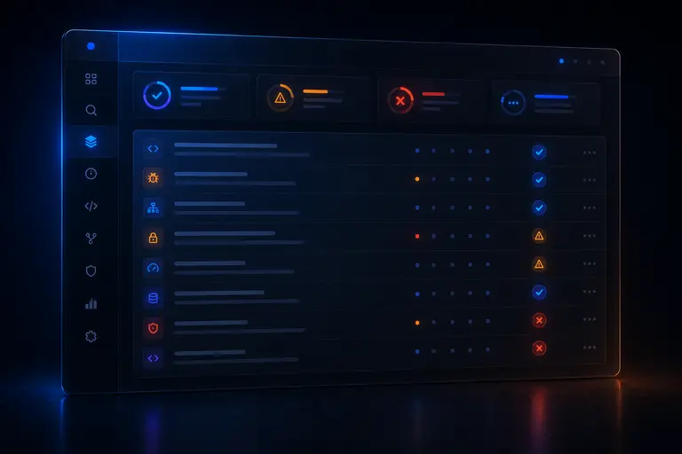 Illustration d'une checklist d'audit de code pour repérer les signaux faibles dans un projet de code.
