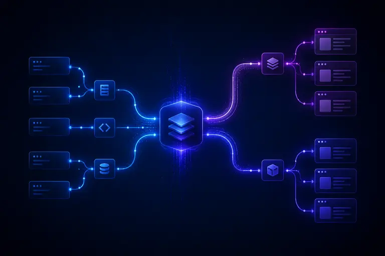 Représentation schématique de la frontière entre Server Components et Client Components dans un projet Next.js, illustrant les flux de données et d’interactions.