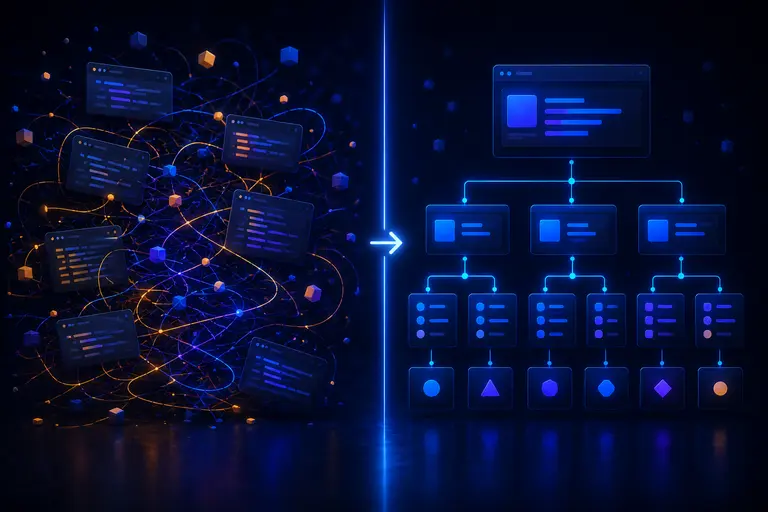 Comparaison entre une application React désordonnée et une application React bien structurée